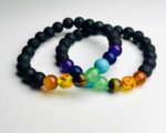 Lava 7 Chakra Natural Stone Bracelet - Image 4